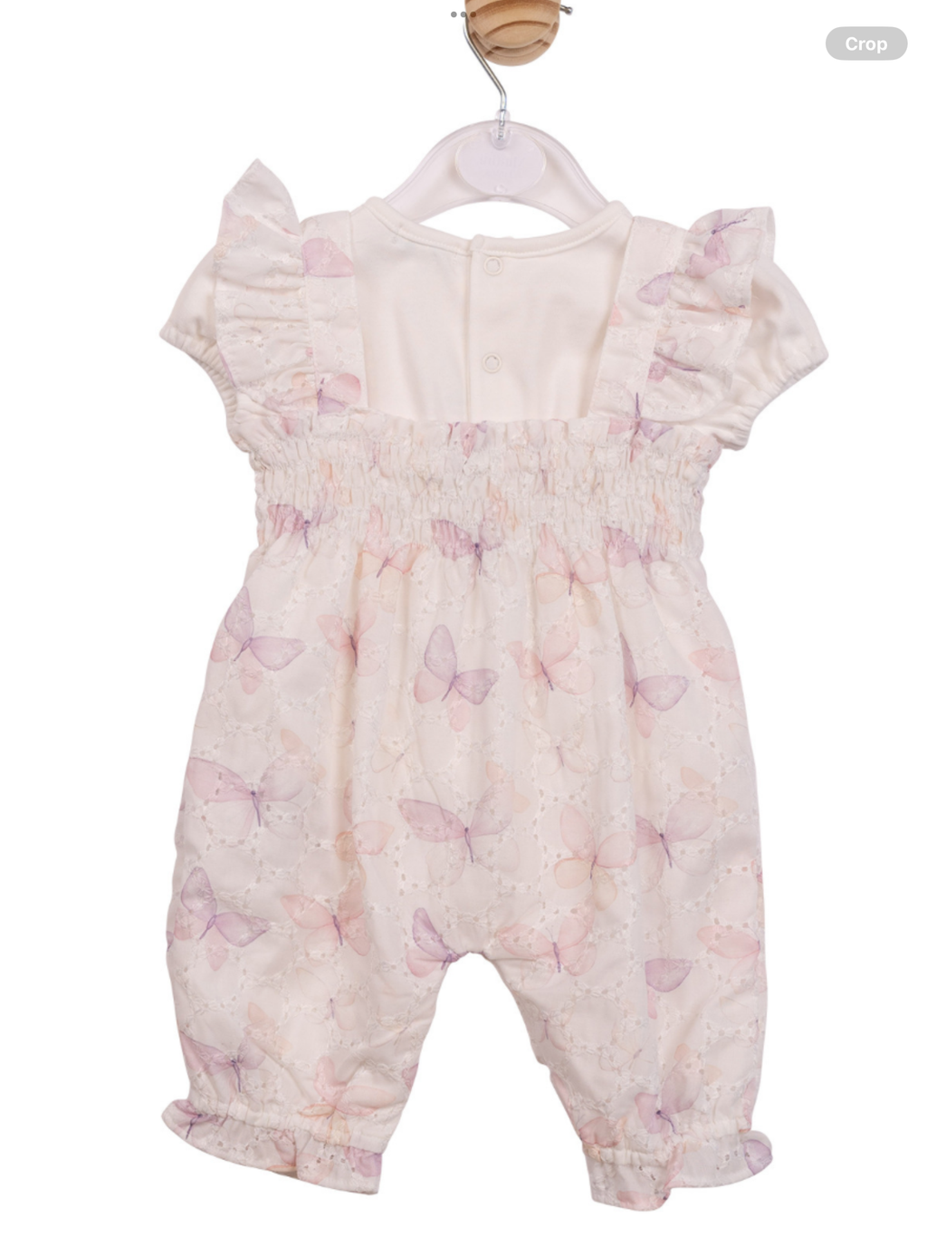 Avelorie Baby Baby Girls White Butterfly Print Top & Romper Dungaree Set MB7221 Avelorie Baby    0326658