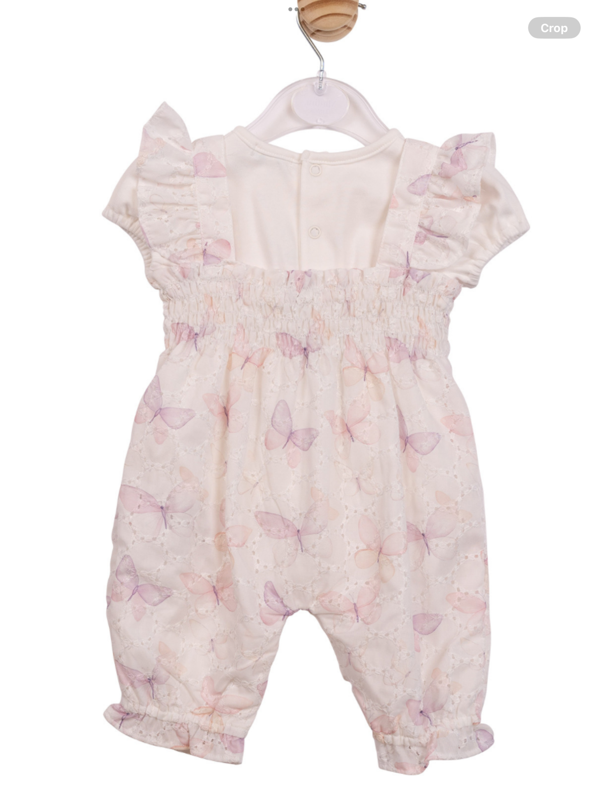Avelorie Baby Baby Girls White Butterfly Print Top & Romper Dungaree Set MB7221 Avelorie Baby    0326658