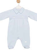 Avelorie Baby blue jacquard babygro 0326661