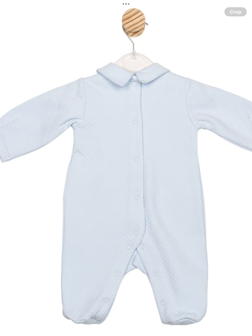 Avelorie Baby blue jacquard babygro 0326661