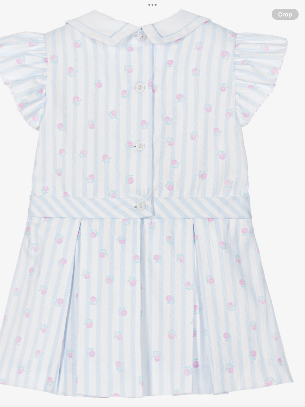 Avelorie Baby girls blue and white stripped cotton dress 0426731
