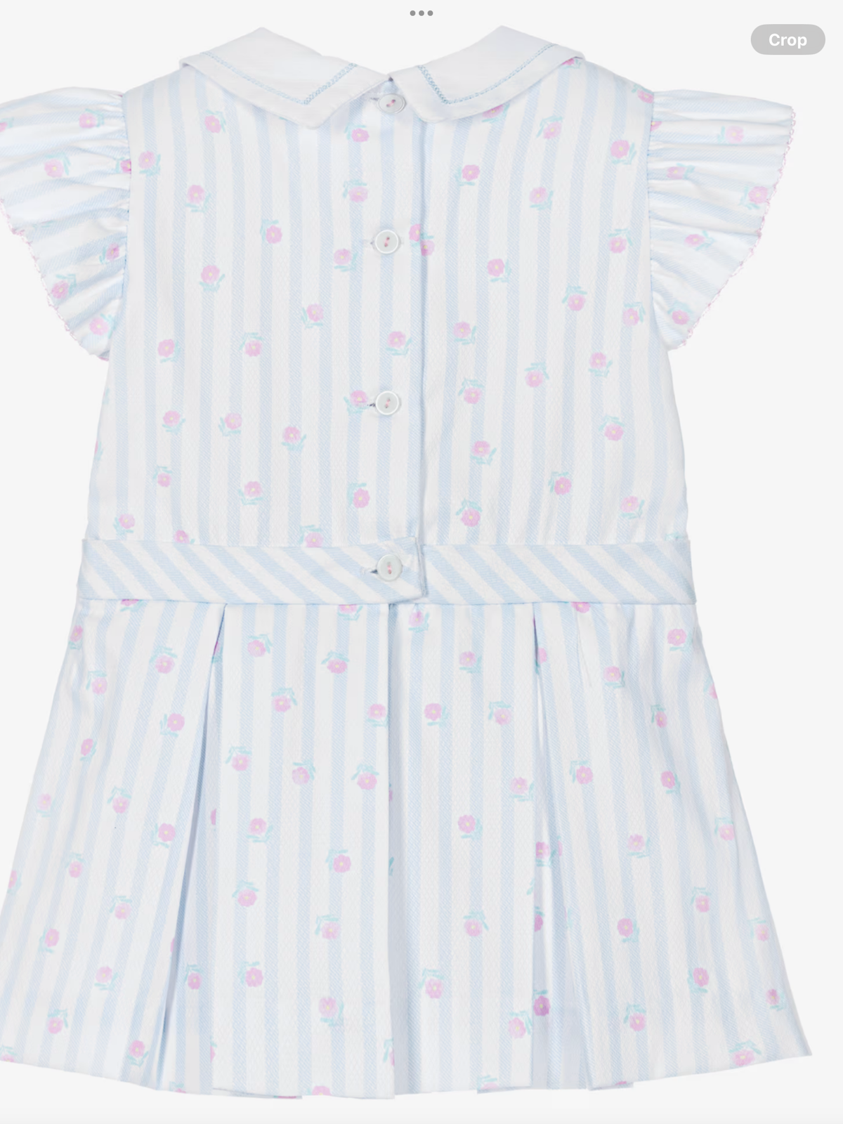 Avelorie Baby girls blue and white stripped cotton dress 0426731
