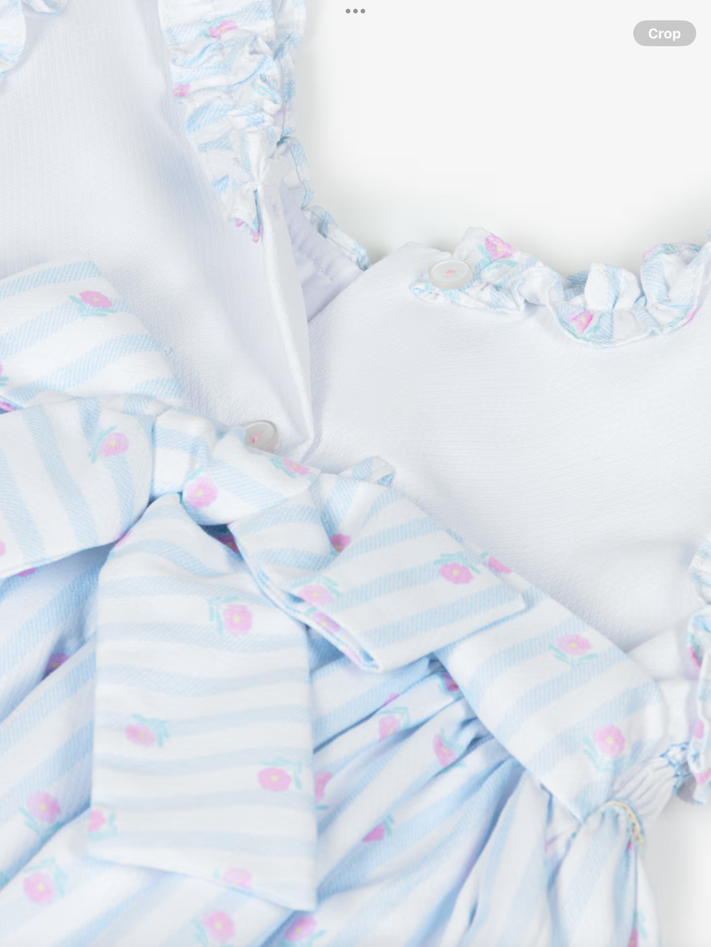 Avelorie Baby Girls Blue & White Striped Cotton Hand-Smocked Dress Set 0426732