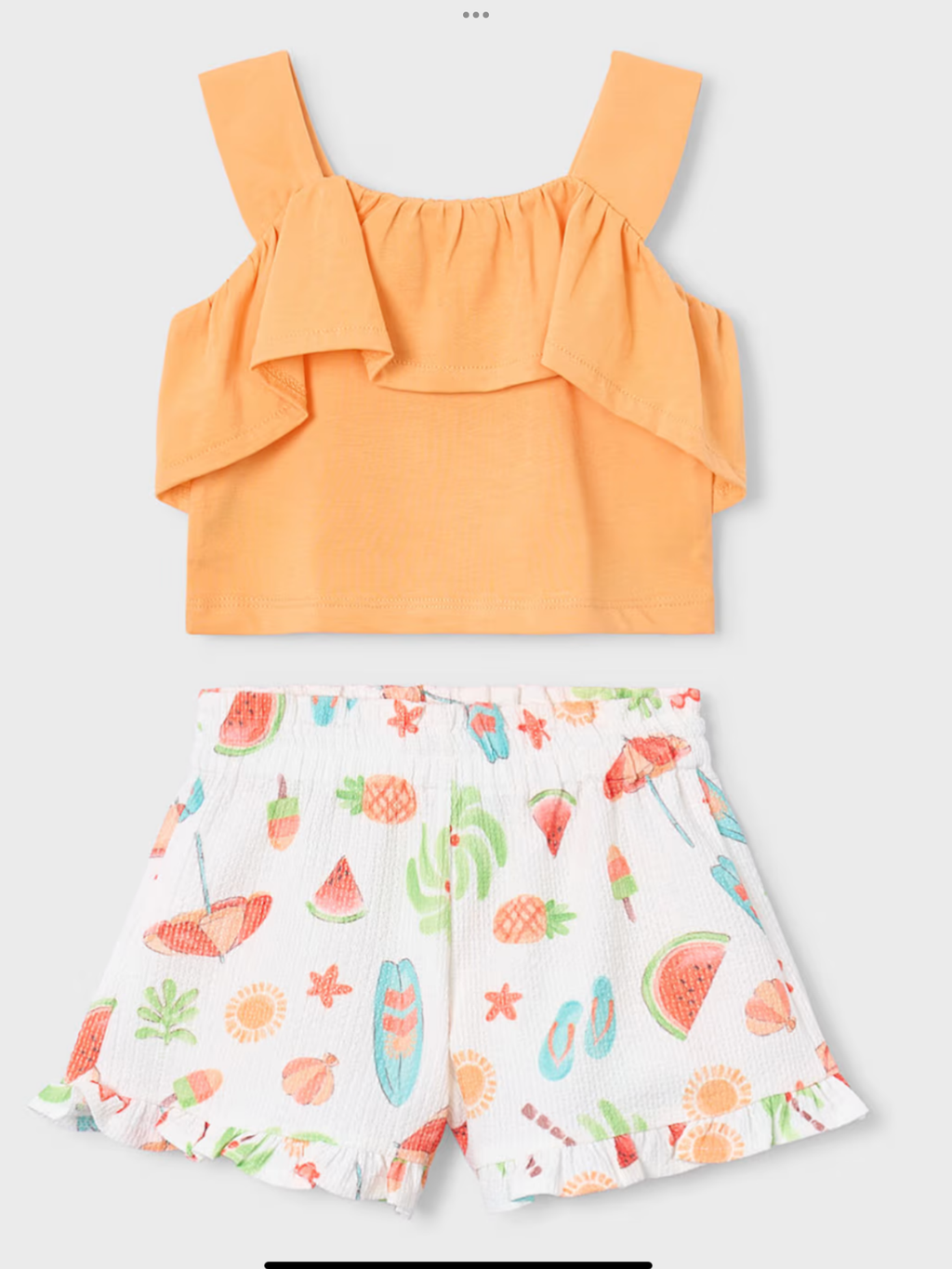 Avelorie Baby Print short set girl with ruffles 0426746