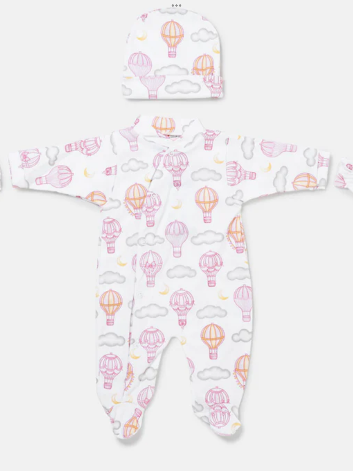 Baby Grow Hot Air Balloon Collection 3-Piece Set - Baby Pink 0626771