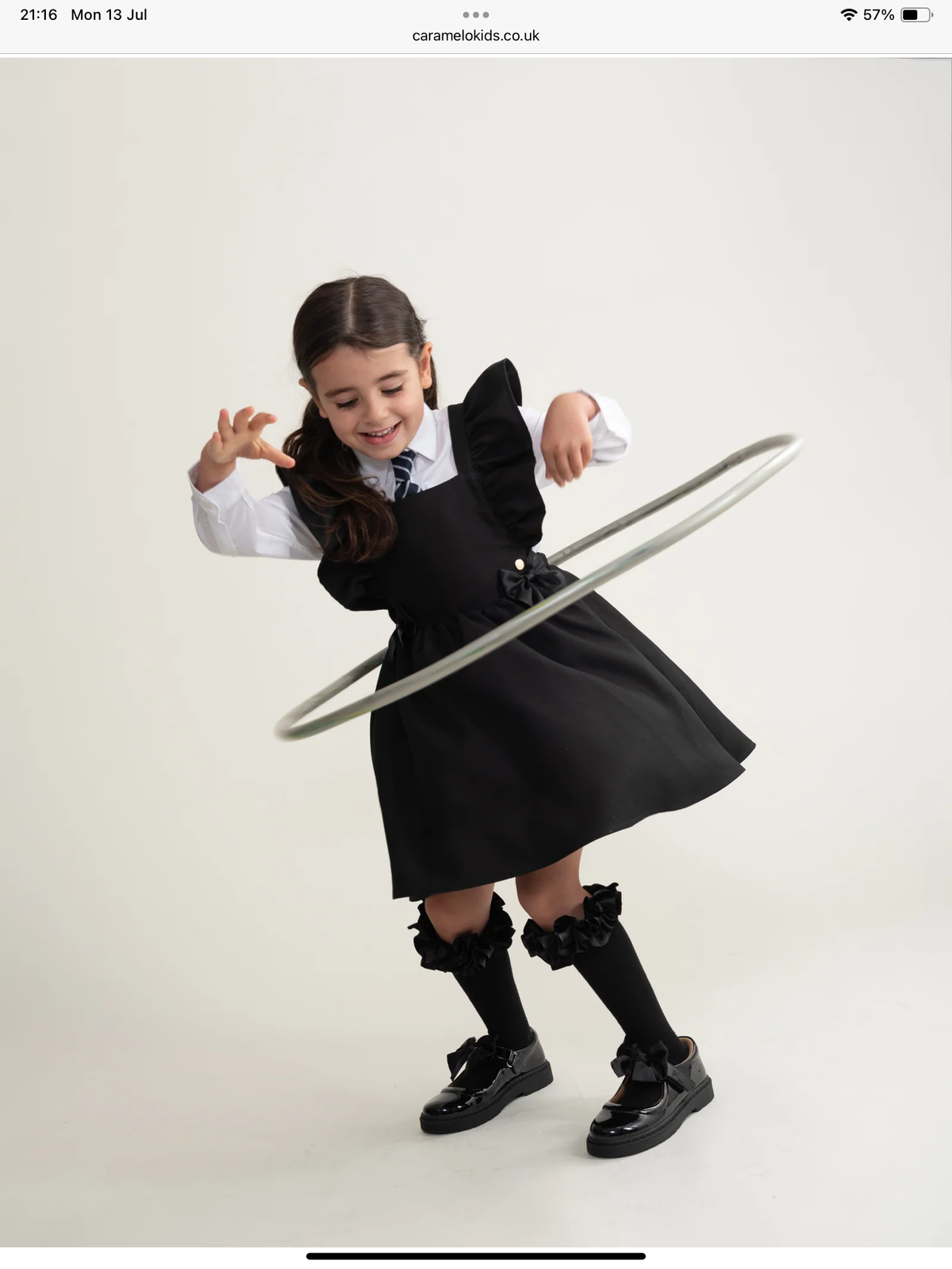 Avelorie Baby black school pinafore 0726778