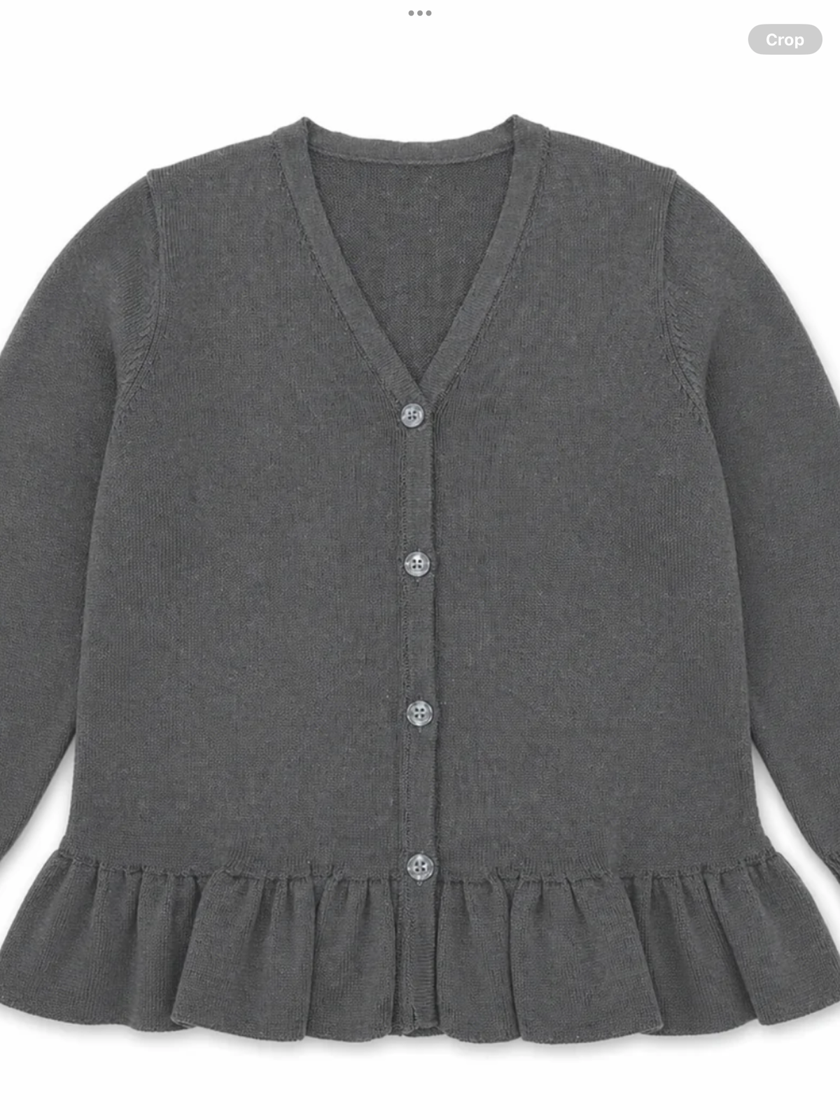 Avelorie Baby Grey Frill Hem Knitted Cardigan 0726784
