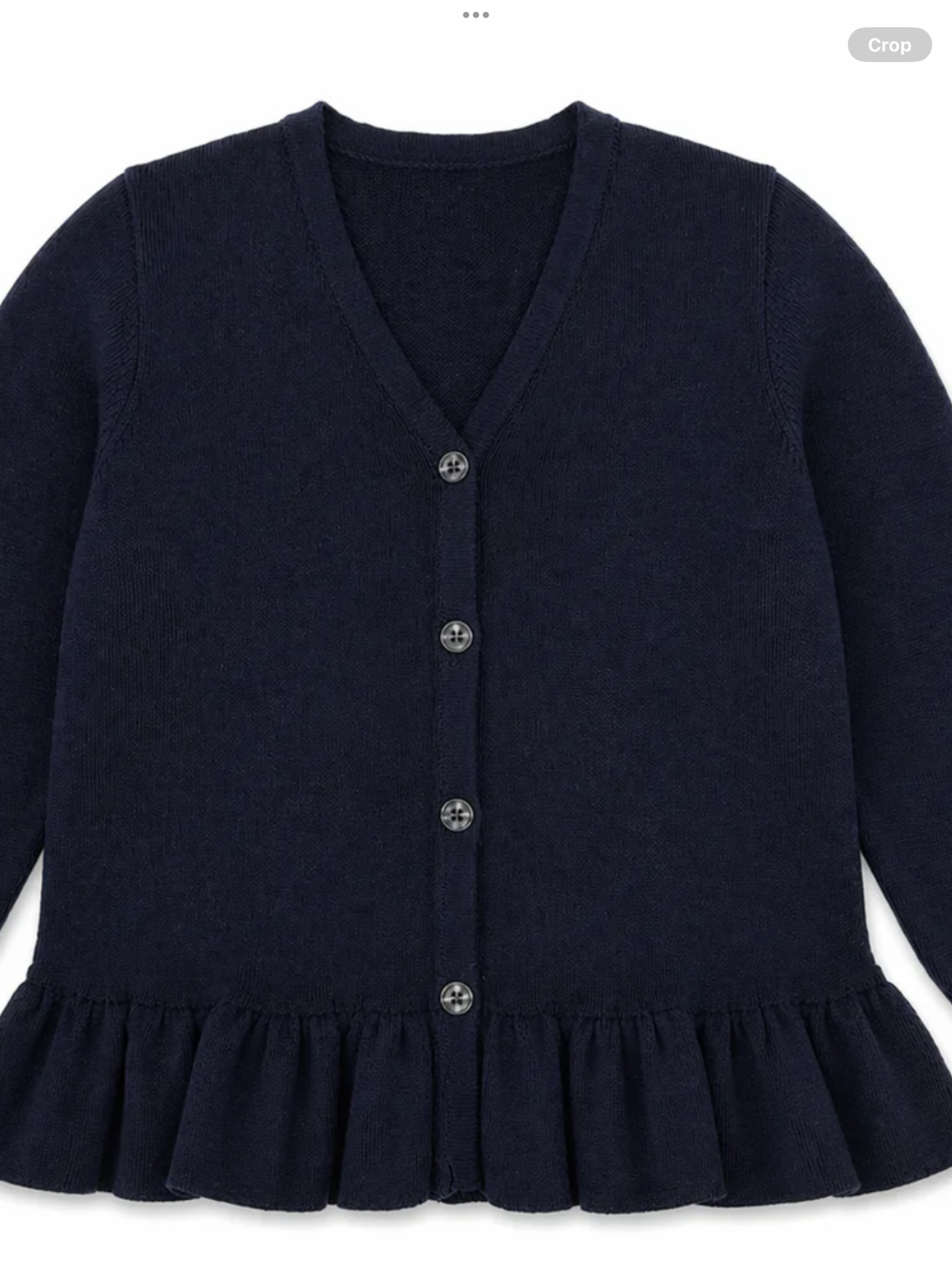 Caramelo Black Frill Hem Knitted Cardigan 0726781