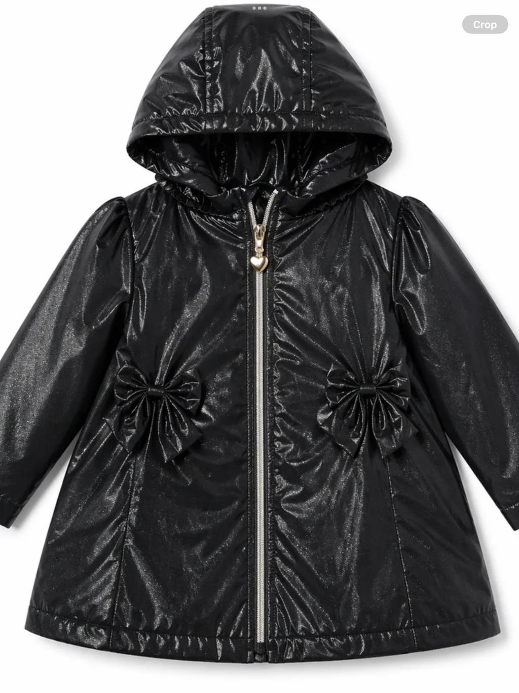 Avelorie Baby Black Shimmer Hooded Rain Coat 0726785