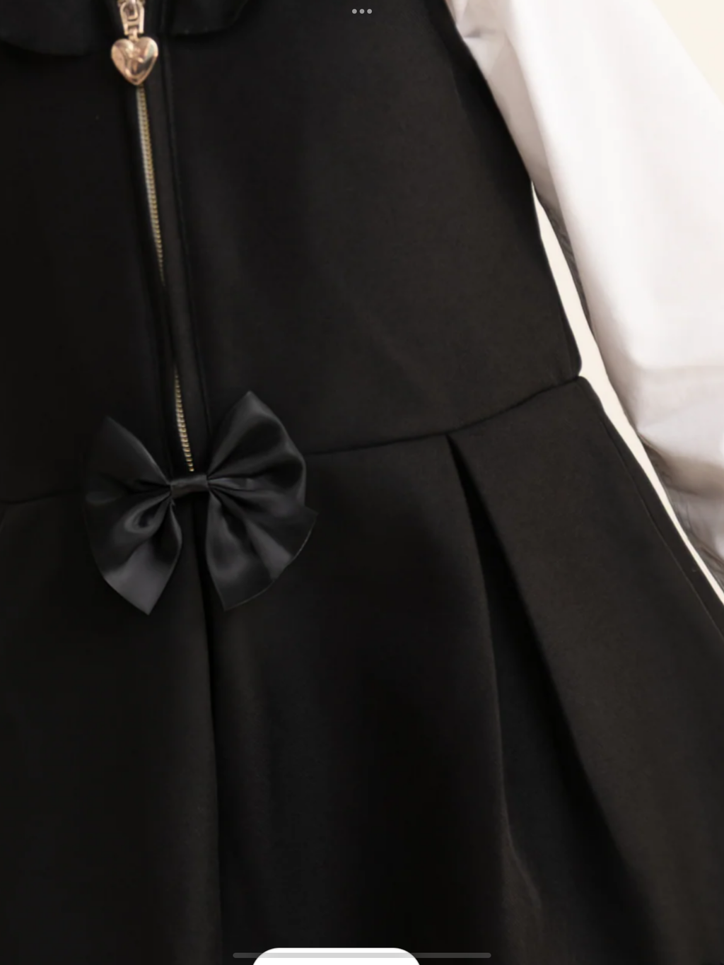 Avelorie Baby Black Zip Front Pinafore with Bow Details 0726786