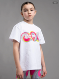 PRE ORDER Avelorie Baby by Avelorie Baby Avelorie Baby by Avelorie Baby White Swirl Logo Oversized T-Shirt 0726797