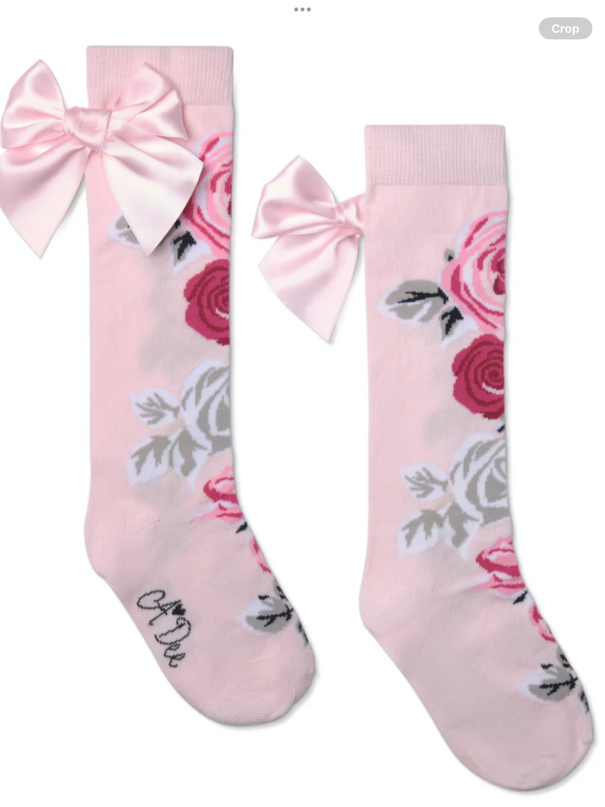 Avelorie Baby Girls Rose Print 'Alessandra' Knee Socks 0726790