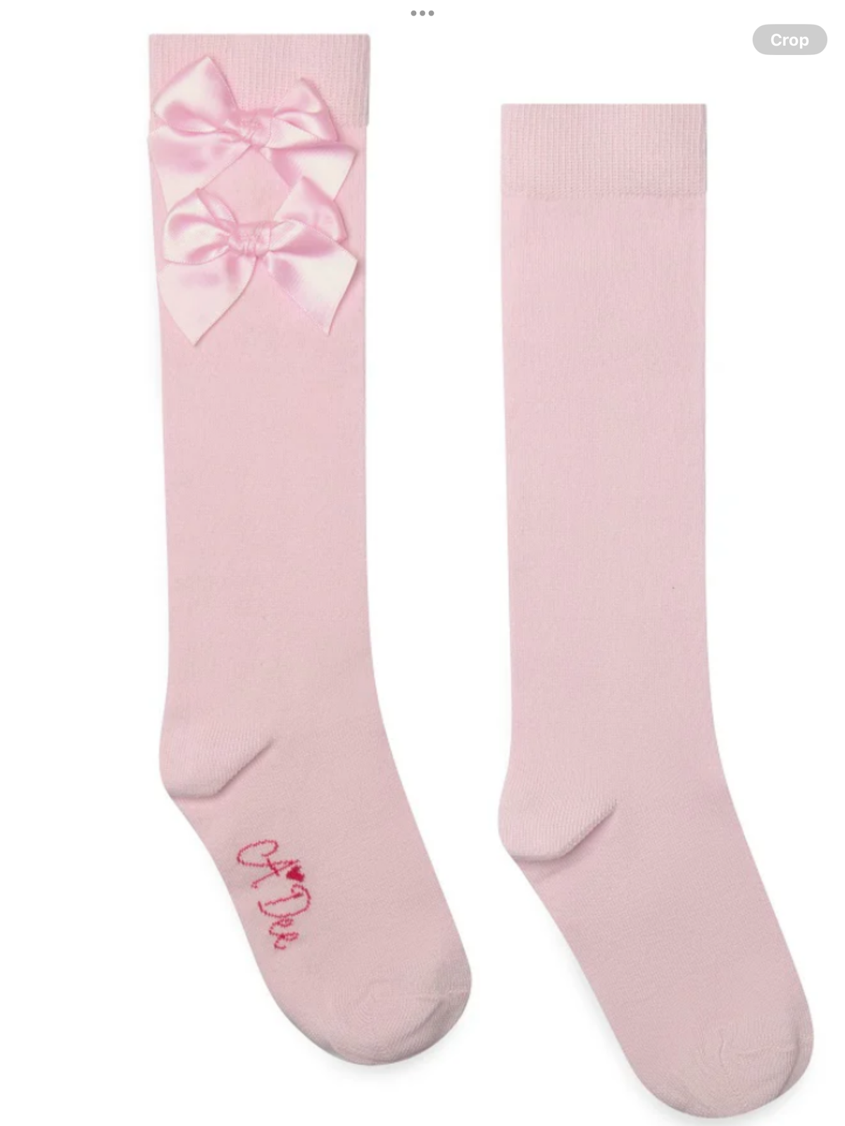 Avelorie Baby Ariel bow knee high socks 0726792