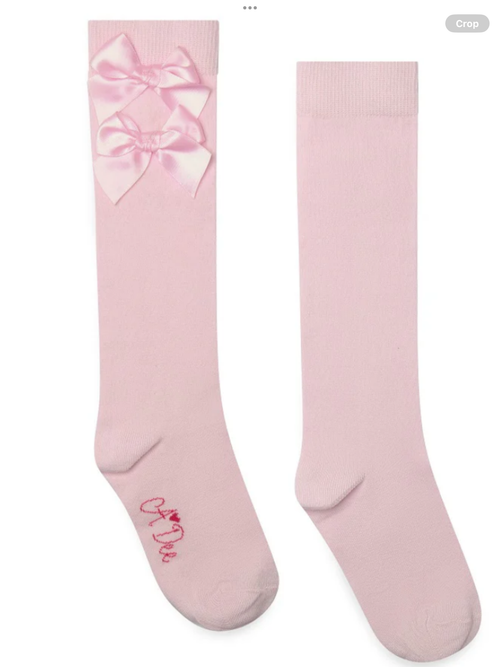 Avelorie Baby Ariel bow knee high socks 0726792