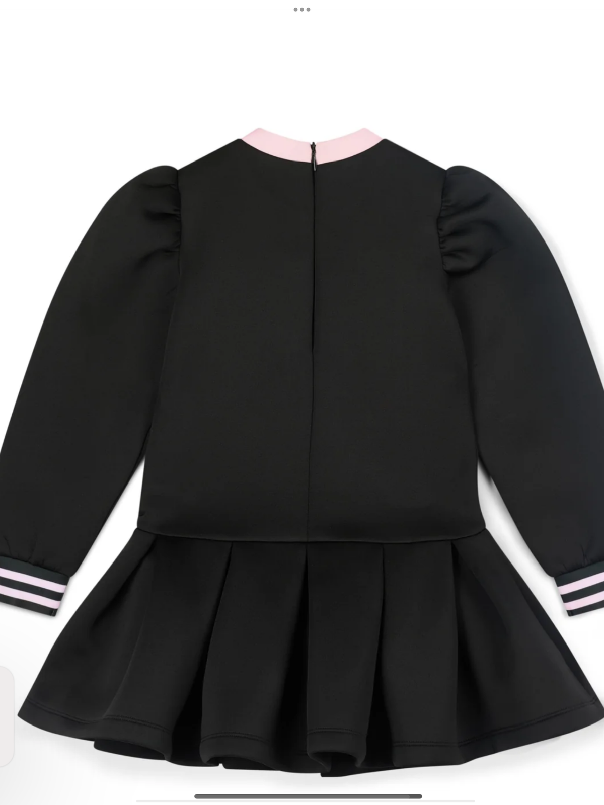 Avelorie Baby Girls Black Contrast Bow Dress Alivia 0726796AA