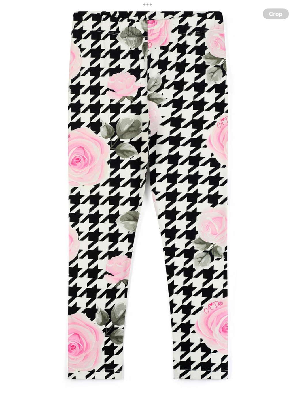 Dee Winter Bloom Arabella Houndstooth Print Legging Set - Snow White 0726797