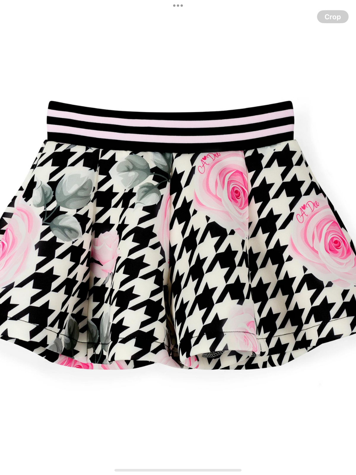 Avelorie Baby Winter Bloom Amy Houndstooth Print Short Set - Pale Pink 0726798