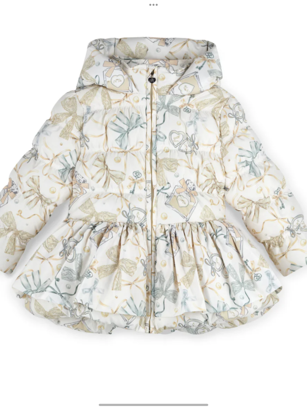 Eau De Avelorie Baby Ava Bow Print Jacket - Snow White 0726805