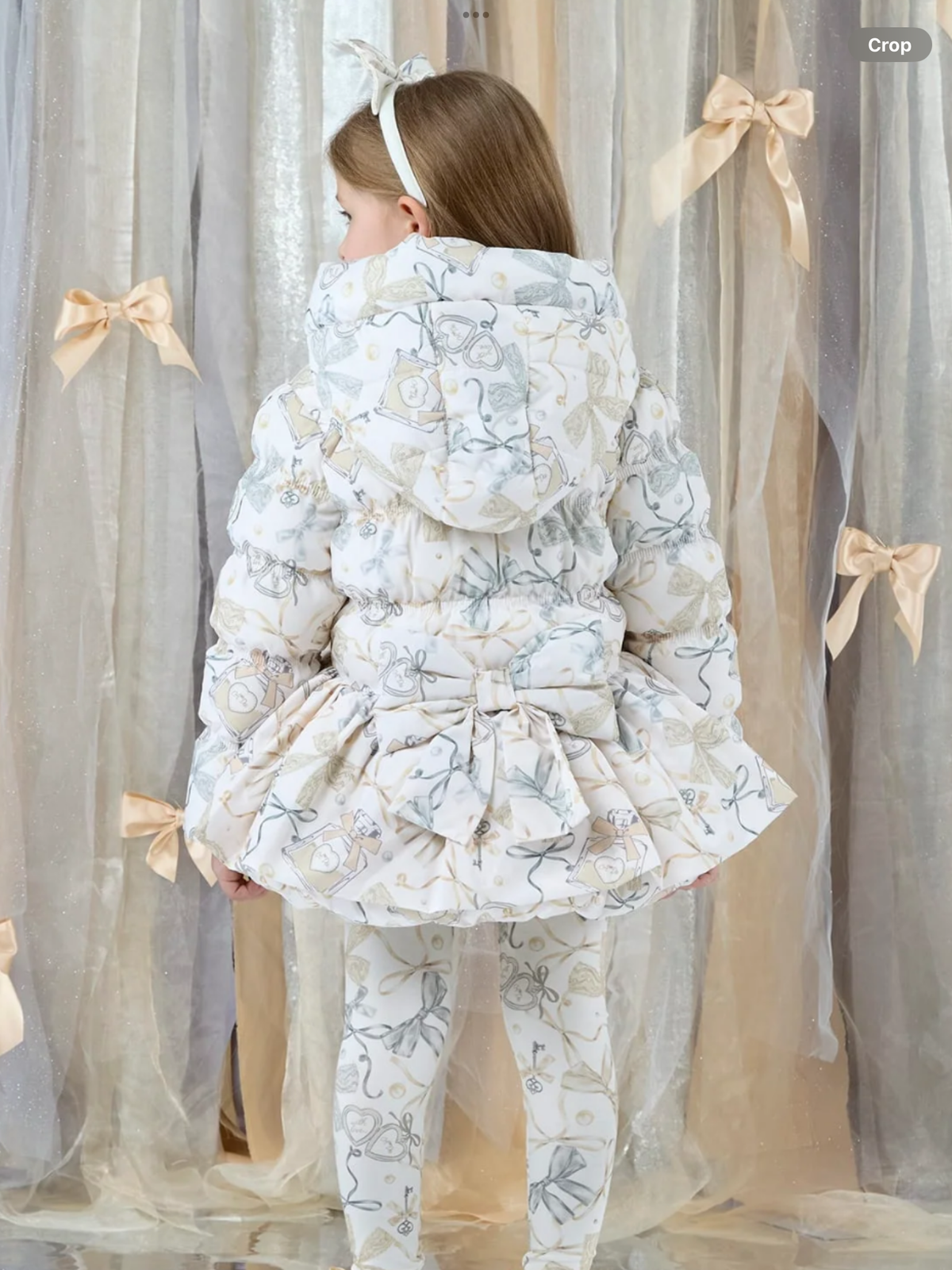 Eau De Avelorie Baby Ava Bow Print Jacket - Snow White 0726805