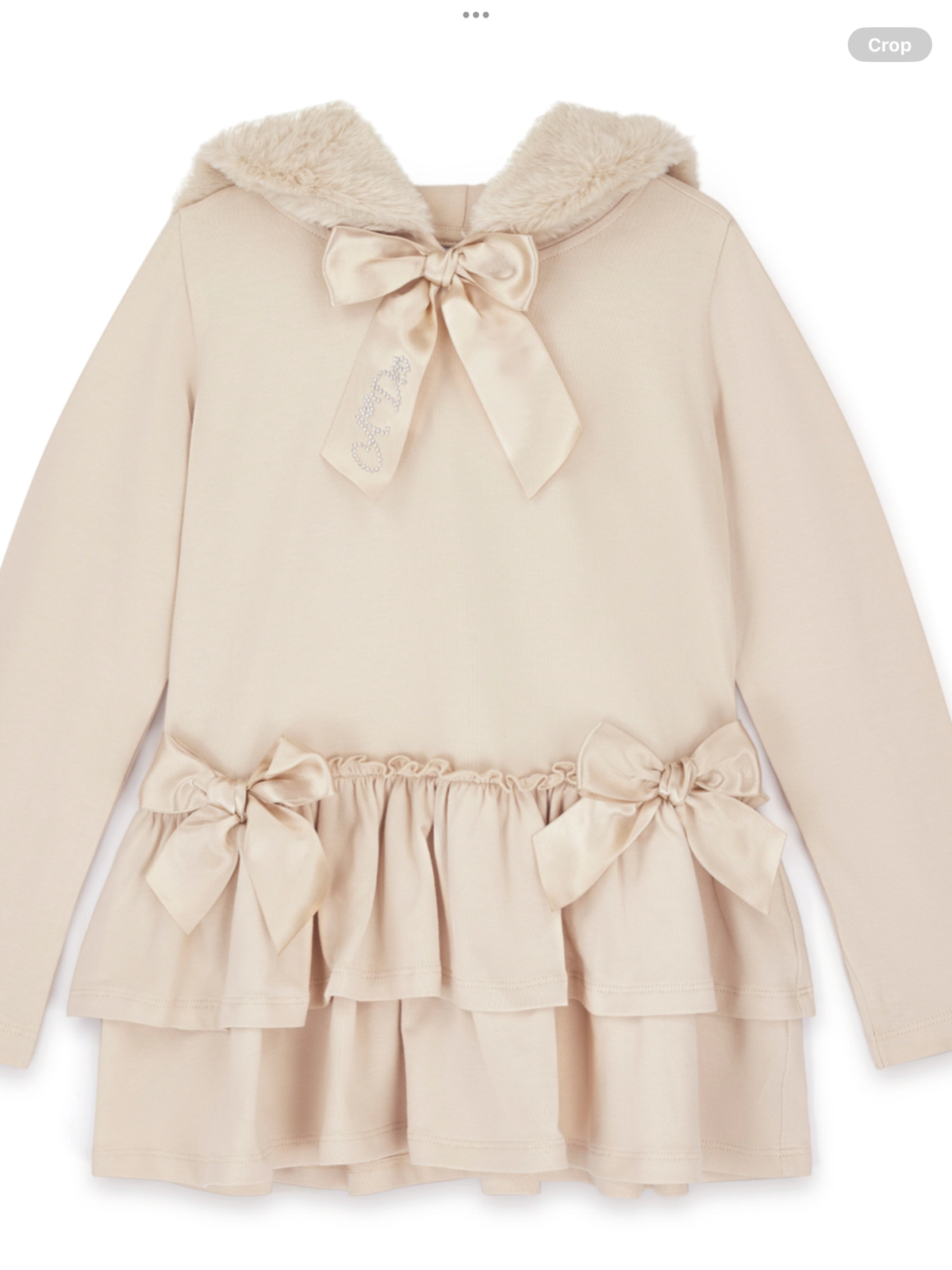Avelorie Baby Girls Alina Stone Beige Fur Hood Legging Set  0726809