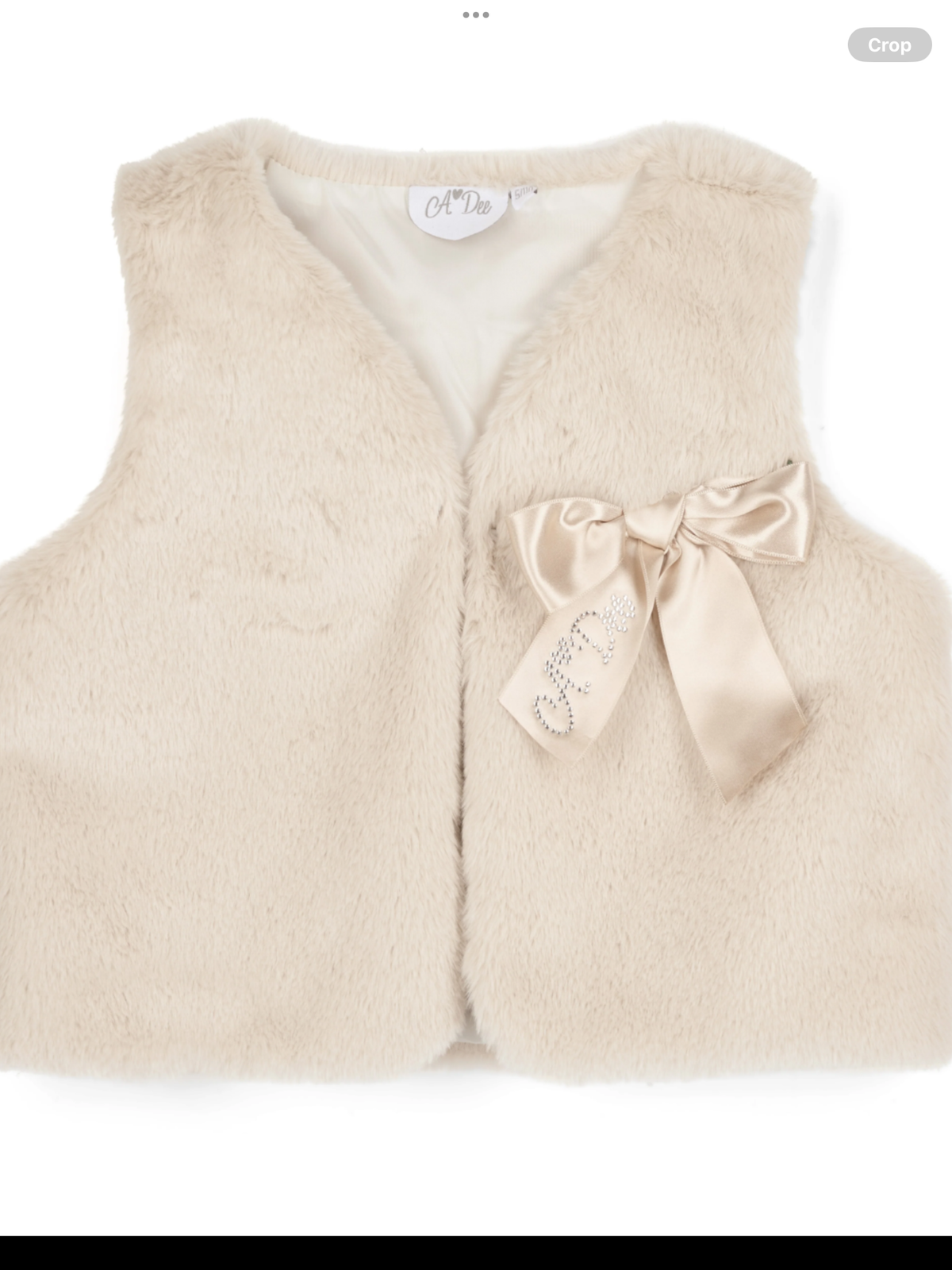 Avelorie Baby Girls Anna Stone Beige Fur Gilet  0726810