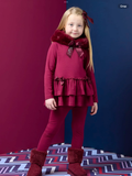 Avelorie Baby Girls Cherry Fur Hood 'Alina' Leggings Set 0726816