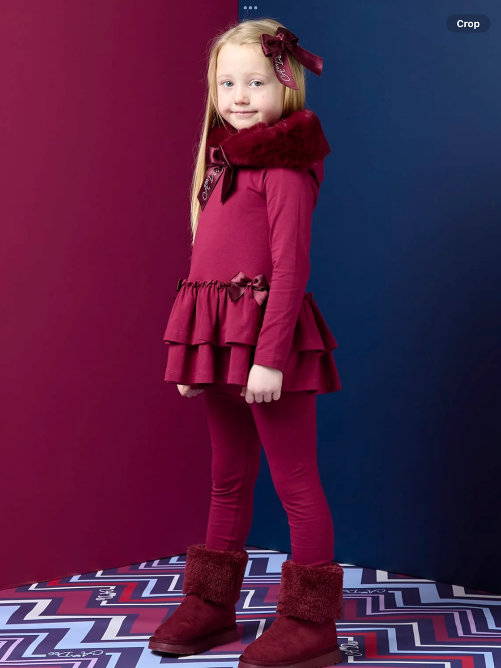 Avelorie Baby Girls Cherry Fur Hood 'Alina' Leggings Set 0726816