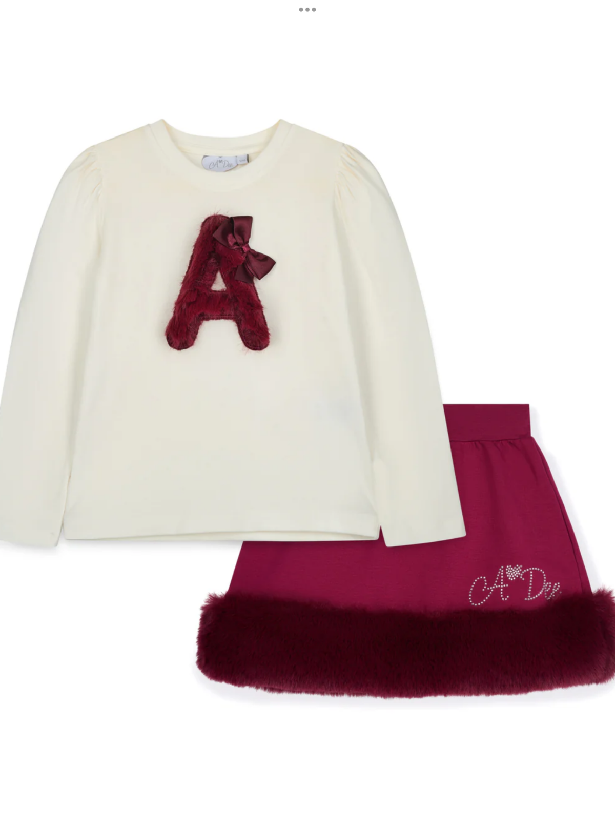 Avelorie Baby Girls Cherry Fur 'Andrea' Skirt Set. 0726817