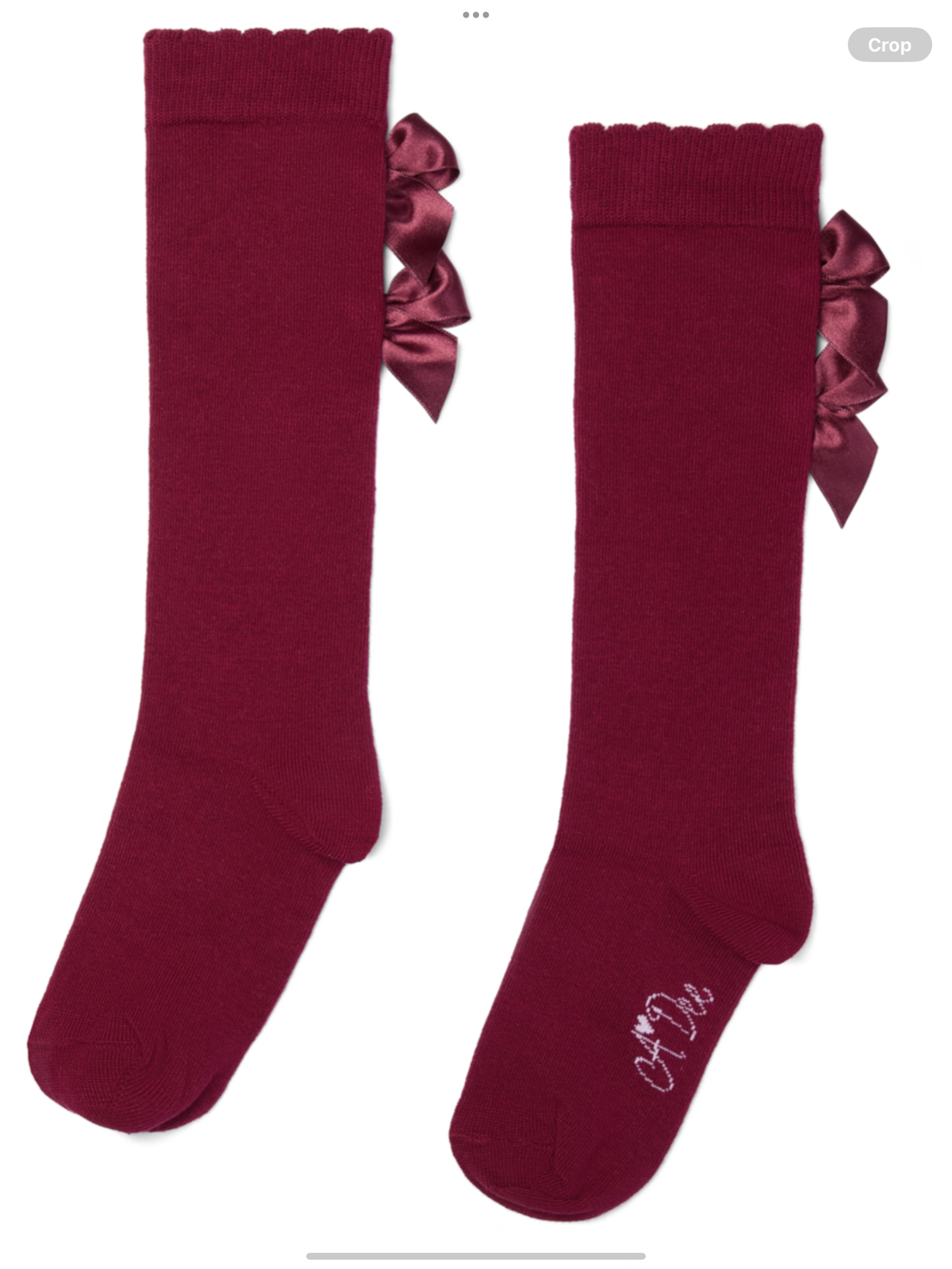 Avelorie Baby deep cherry Ariel knee high socks 0726819
