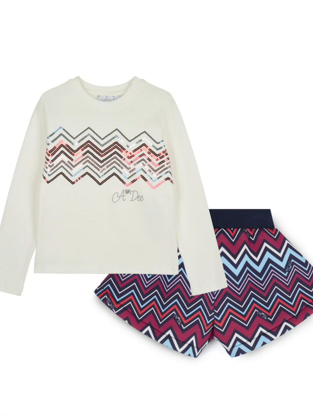 Avelorie Baby Girls Chevron Print 'Clara' Shorts Suit 0726824