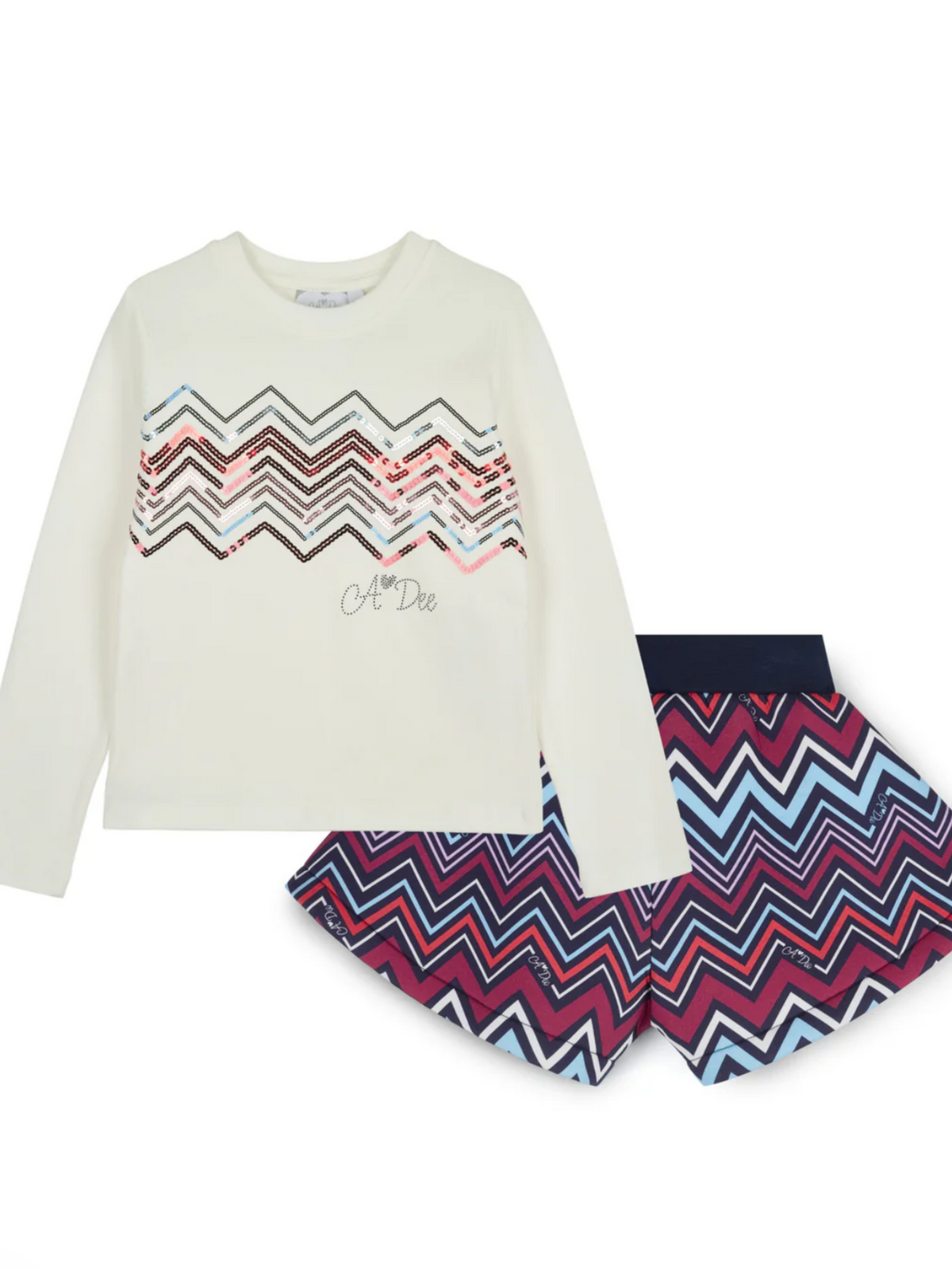 Avelorie Baby Girls Chevron Print 'Clara' Shorts Suit 0726824