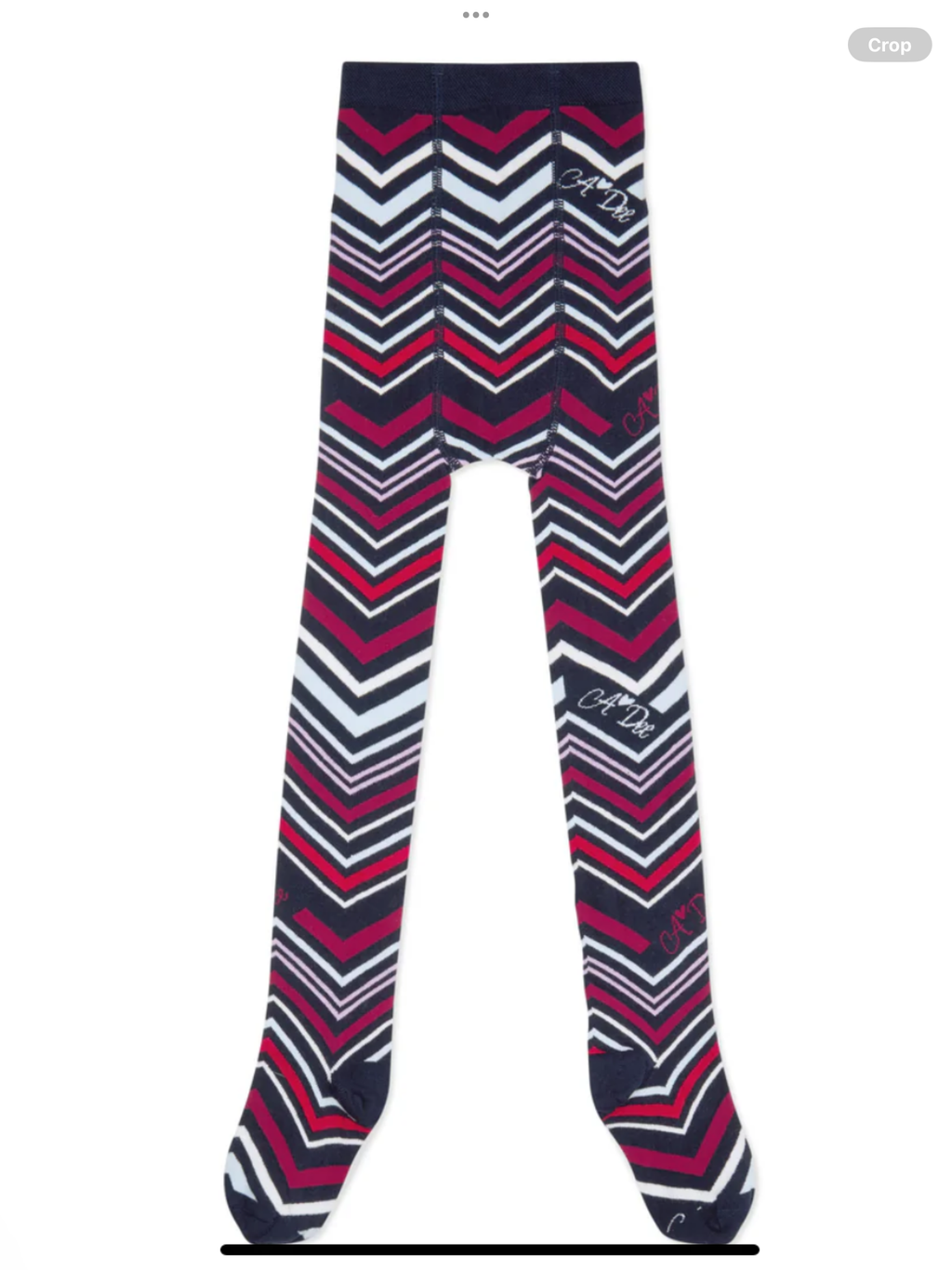 Avelorie Baby Girls Navy Chevron Print 'Ari' Tights 0726827