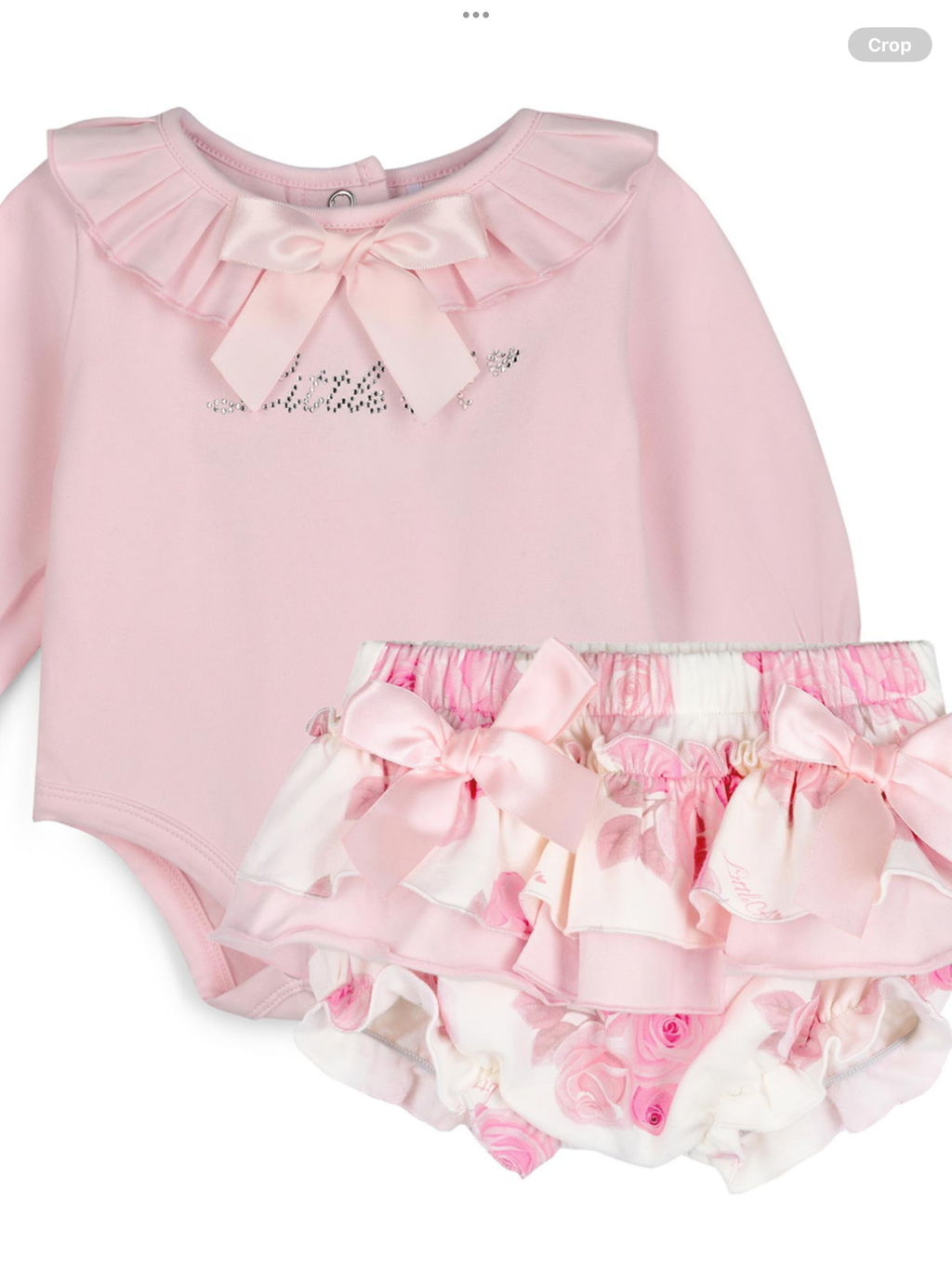 Avelorie Baby Girls Little Bloom Collection Deena Rose Print Jam Pant Set - Pale Pink 0726834