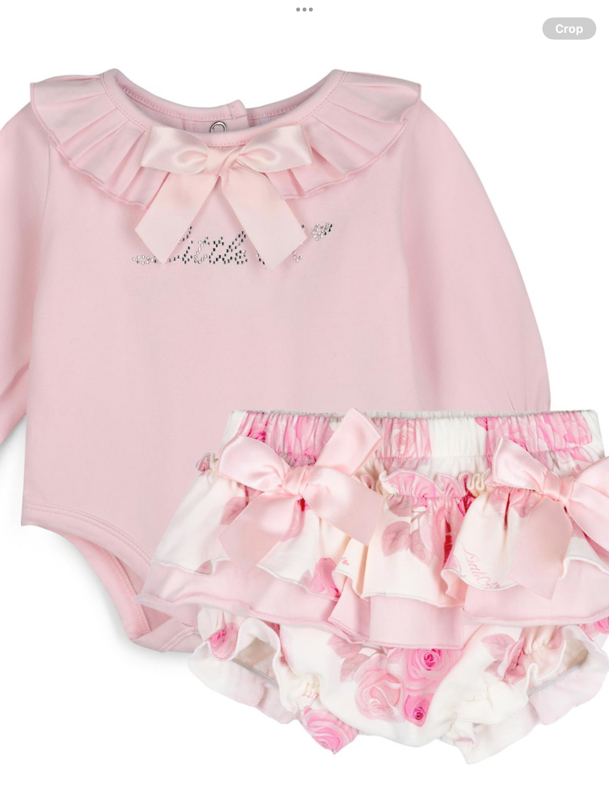 Avelorie Baby Girls Little Bloom Collection Deena Rose Print Jam Pant Set - Pale Pink 0726834