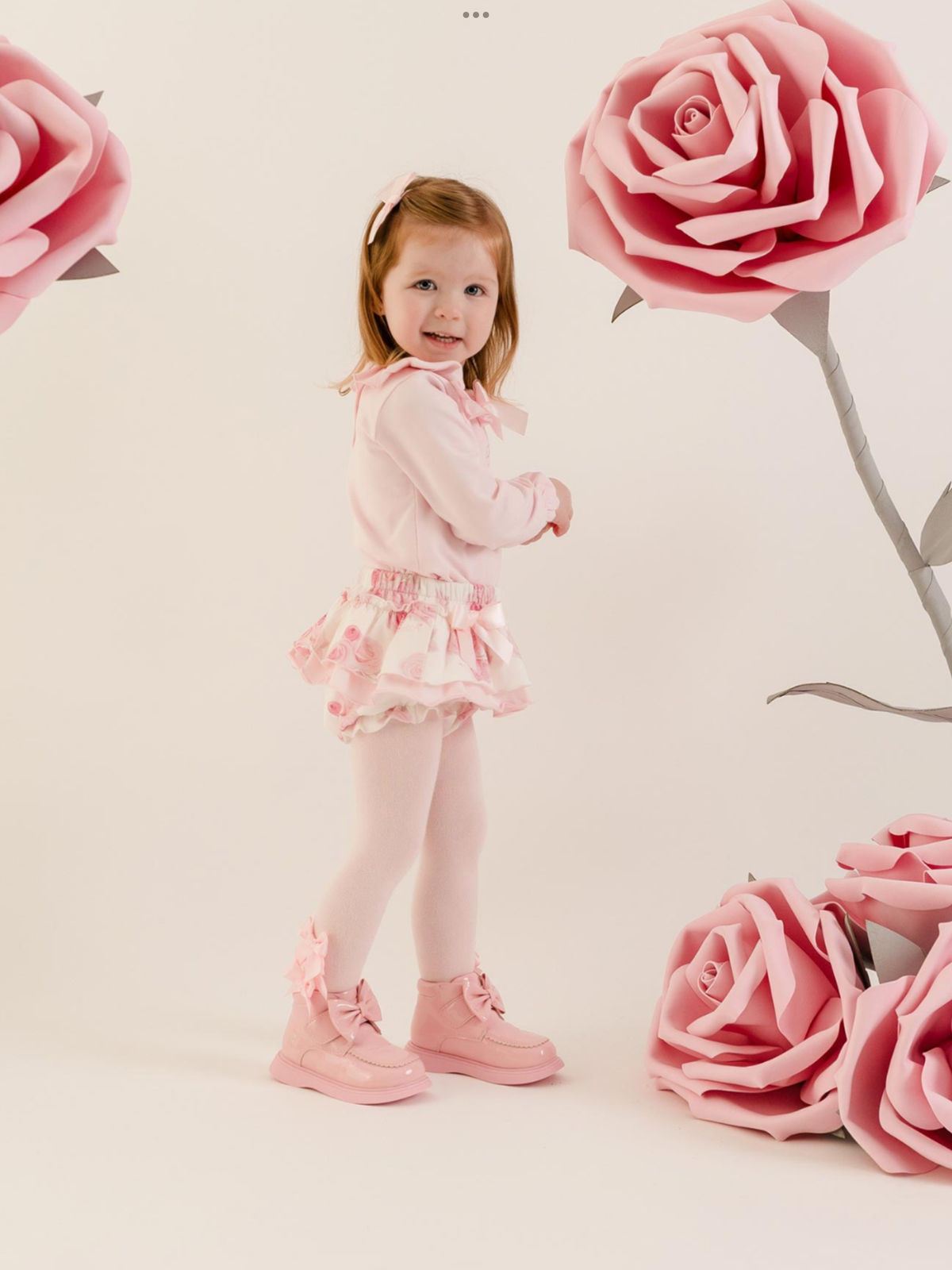 Avelorie Baby Girls Little Bloom Collection Deena Rose Print Jam Pant Set - Pale Pink 0726834
