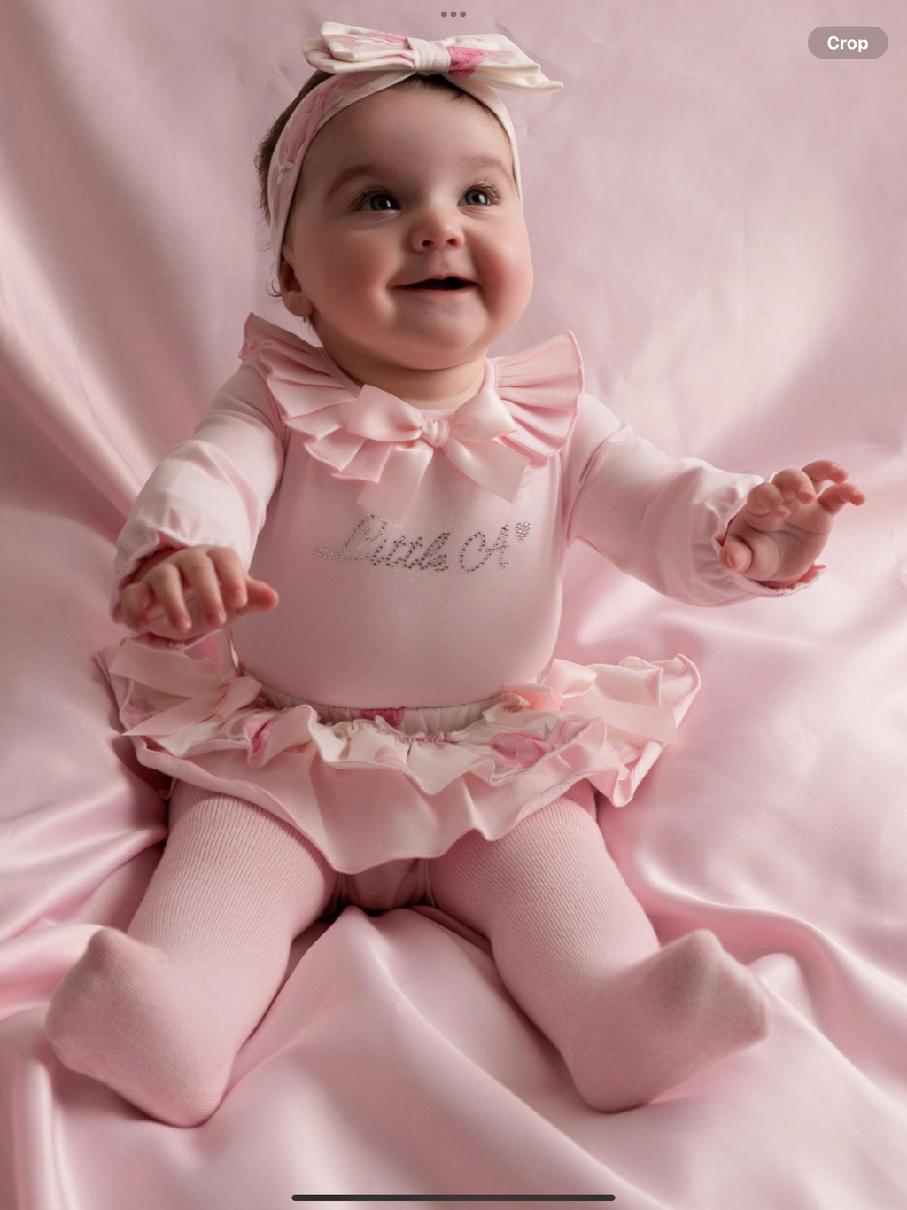 Avelorie Baby Girls Little Bloom Collection Deena Rose Print Jam Pant Set - Pale Pink 0726834