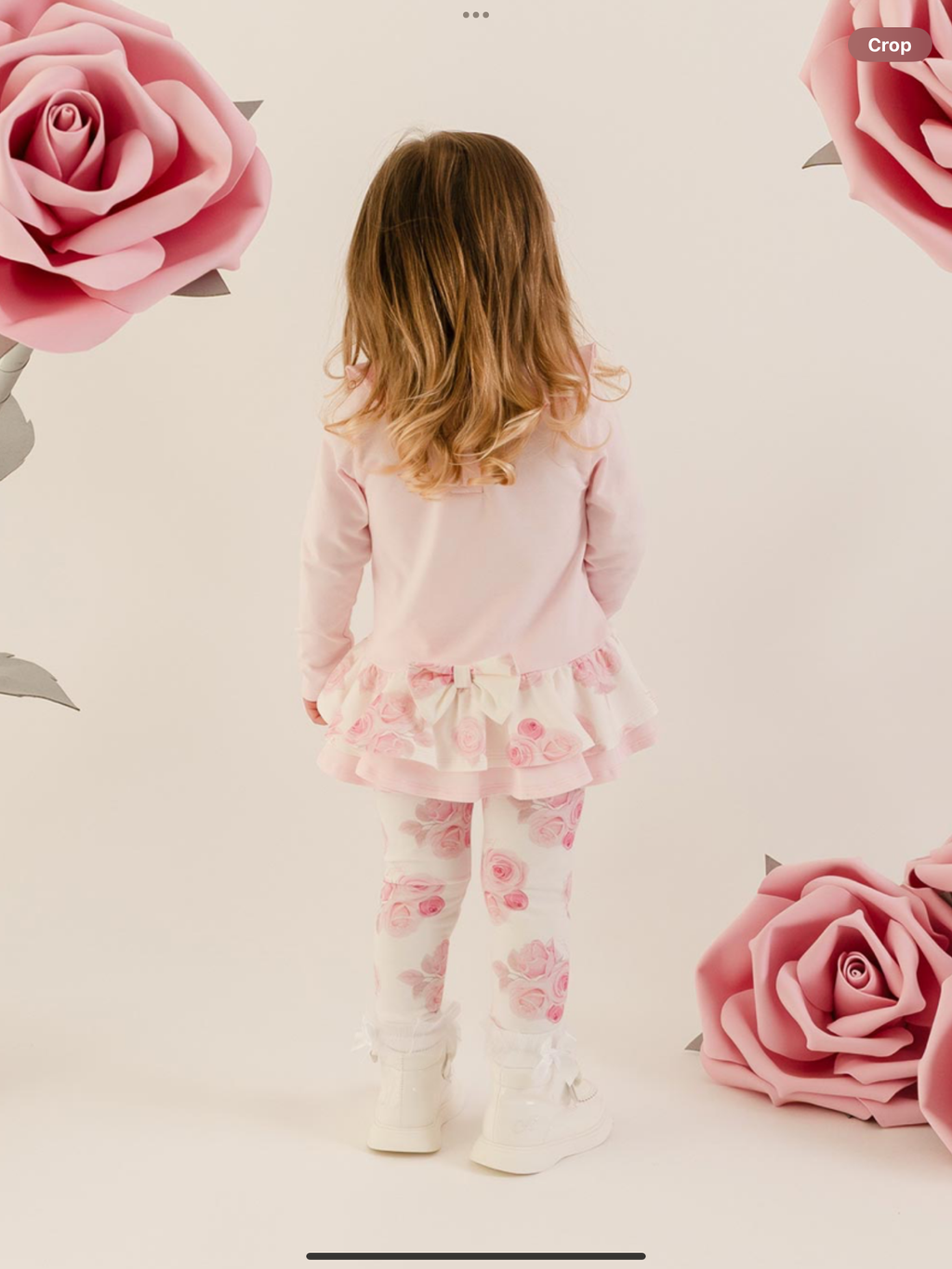 Avelorie Baby Girls Little Bloom Collection Daisy Rose Print Legging Set - Pale Pink 0726835