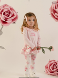 Avelorie Baby Girls Little Bloom Collection Daisy Rose Print Legging Set - Pale Pink 0726835