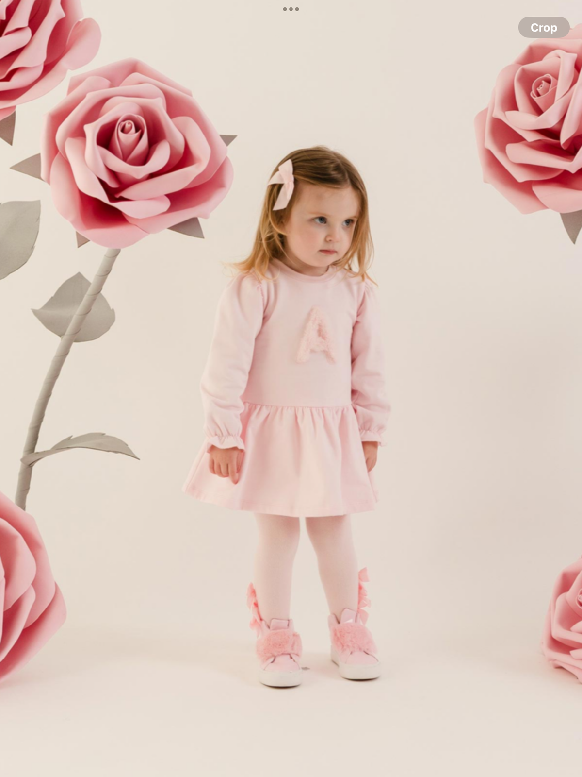 Avelorie Baby Girls Little Bloom Collection Dream Fur Initial Dress - Pale Pink 0726836