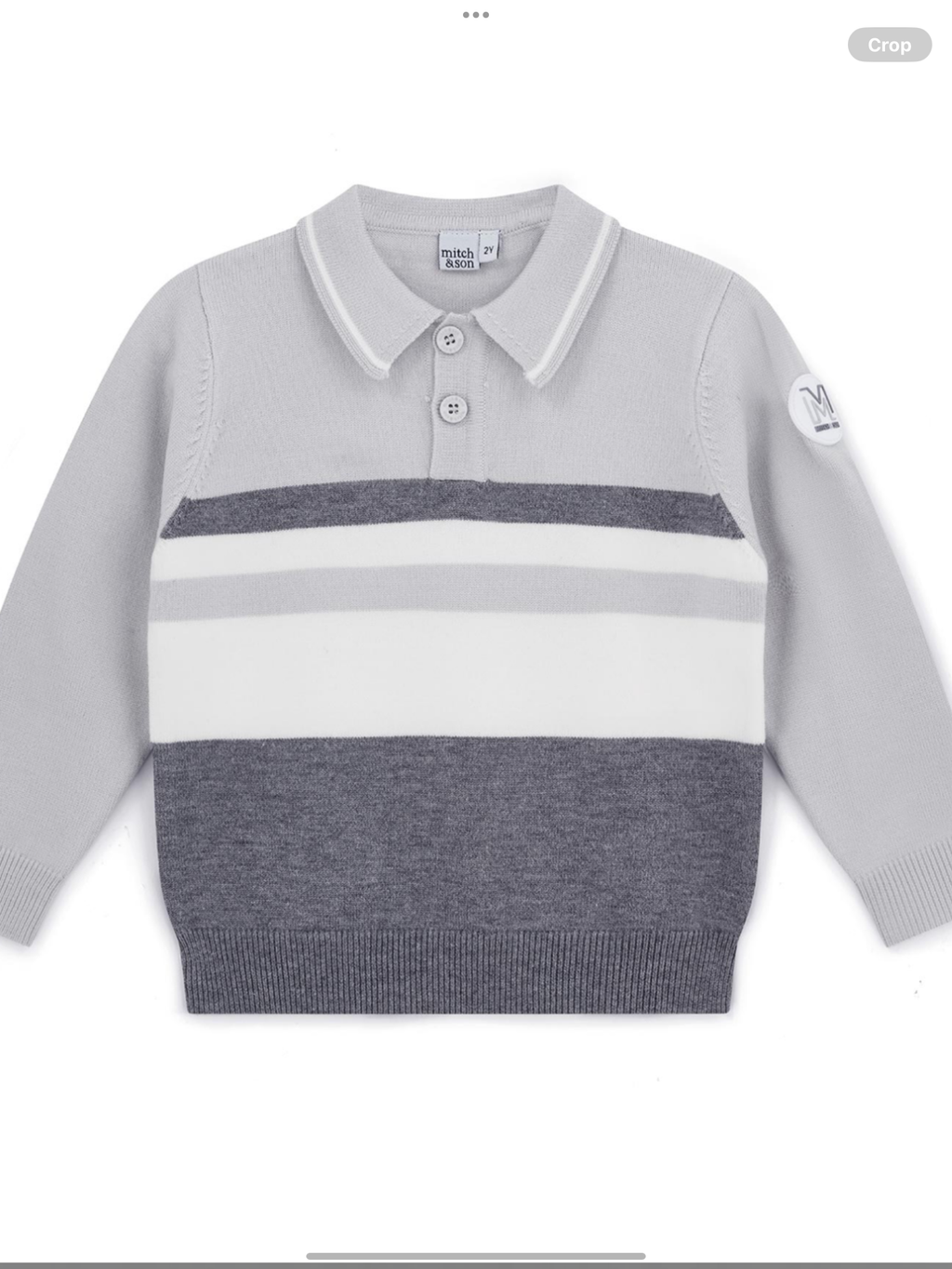 Avelorie Baby Dynamic Grey Collection Tighe Knitted Polo - Grey Chip 0826793