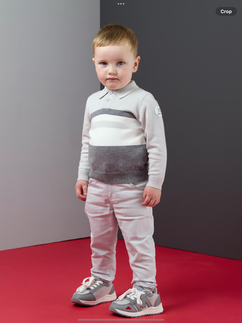 Avelorie Baby Dynamic Grey Collection Tighe Knitted Polo - Grey Chip 0826793