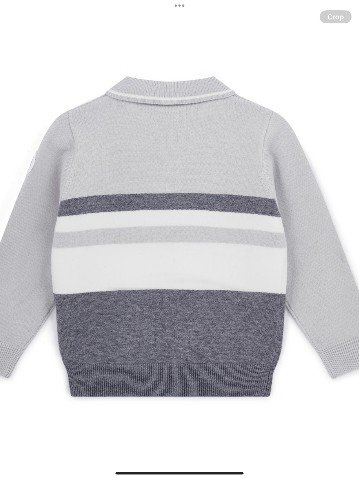 Avelorie Baby Dynamic Grey Collection Tighe Knitted Polo - Grey Chip 0826793