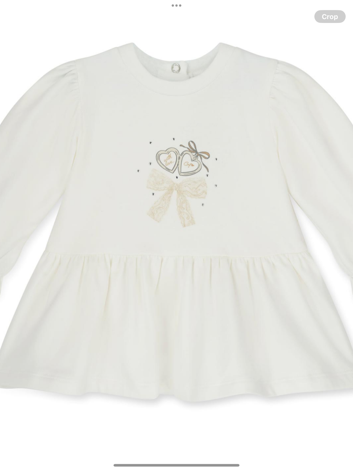 Avelorie Baby Girls Little Locket Collection Delilah Sweat Dress - Snow White  0826794