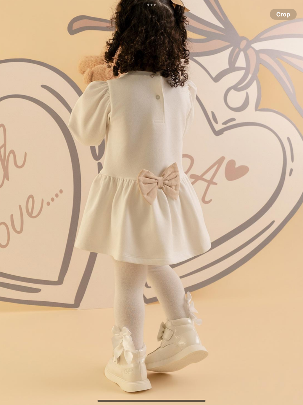 Avelorie Baby Girls Little Locket Collection Delilah Sweat Dress - Snow White  0826794