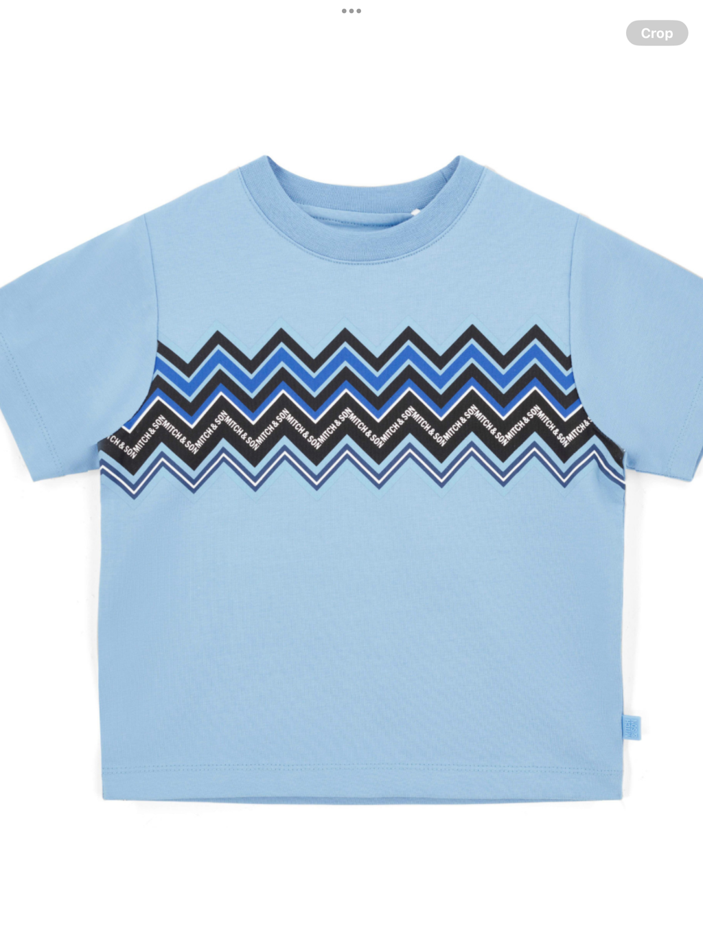 Avelorie Baby Boys Cornflower Blue ZigZag Print T-Shirt - Wallace (MS26611)   0826797