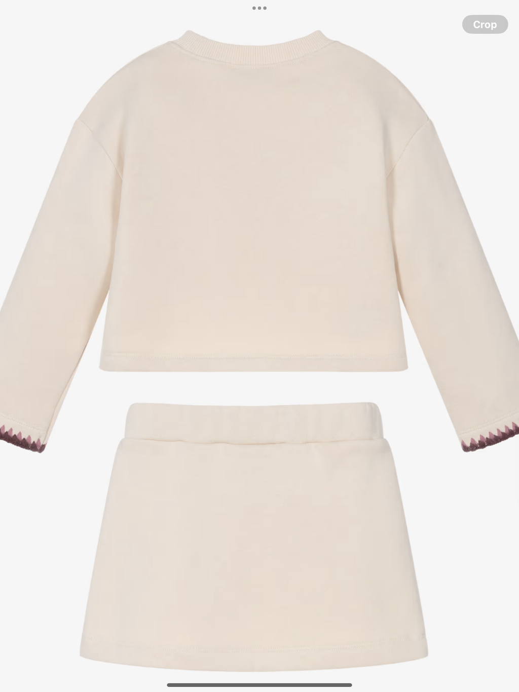 Avelorie Baby Girls Beige Jersey Skirt Set with Heart 0826803