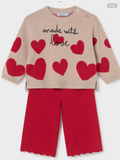 Avelorie Baby  heart trousers and jumper set 0826824