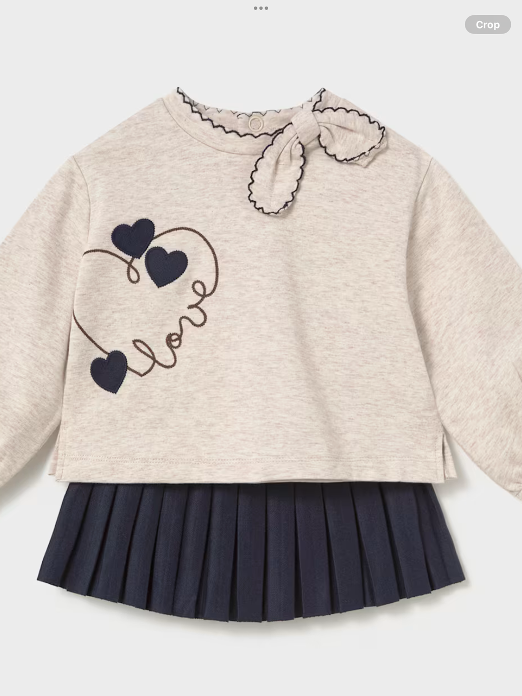 Avelorie Baby Heart Jumper and Pleated Skirt Set 0826826