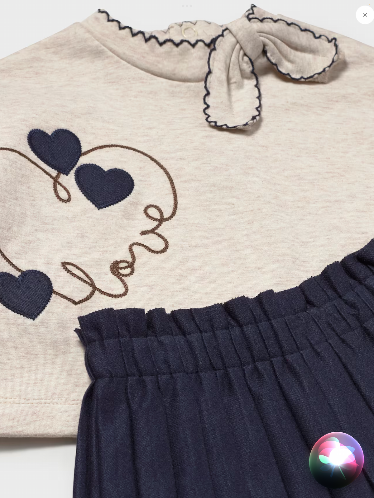 Avelorie Baby Heart Jumper and Pleated Skirt Set 0826826