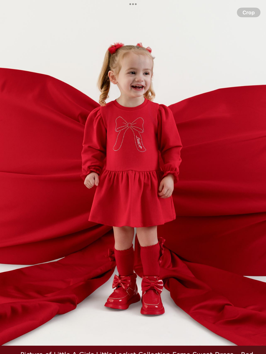 Avelorie Baby Girls Little Locket Collection Esme Sweat Dress - Red 0826834